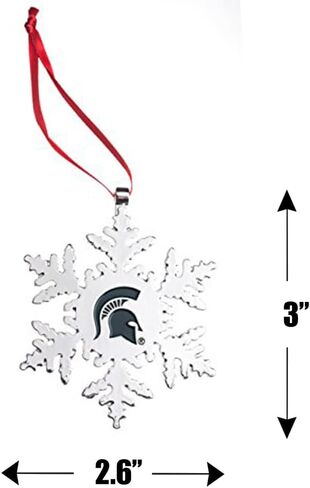 Michigan State Spartans Snowflake Christmas Ornament in Saudi Arabia