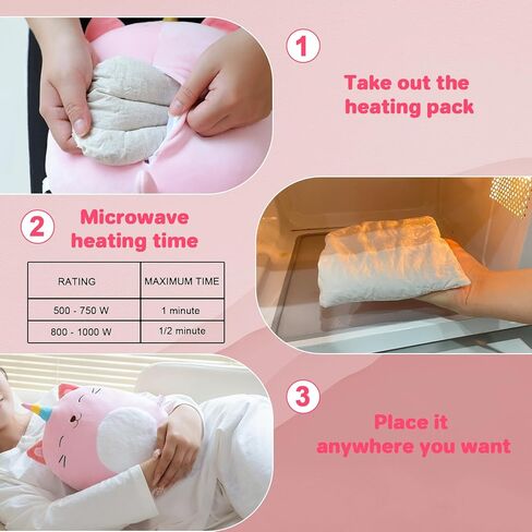 Black Cat Microwavable Heating Pad for Period Cramps, Cute Black Cat Plush, Weighted Stuffed Animal Warm Gifts for Kids Adults 10 inch, 1.2 lbs in Kuwait