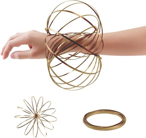 Encore Savage Magic Flow Ring, Spring Bracelet, Interactive 3D Kinetic Flow Ring for Kids Boys and Girls, Rainbow in Kuwait