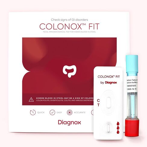 COLONOX FIT - at Home Colon Screening FIT Test - 3 Pack, Clinical Grade Fecal Occult Blood Test in Saudi Arabia