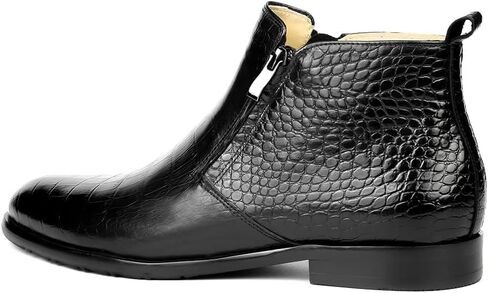 Mens Chelsea Boots Leather Dress Boots for Men Slip-on Zipper boots in Saudi Arabia