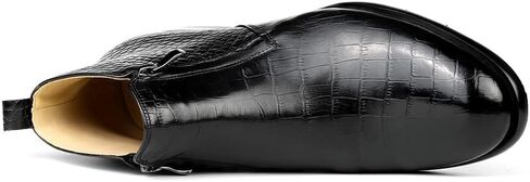 Mens Chelsea Boots Leather Dress Boots for Men Slip-on Zipper boots in Saudi Arabia