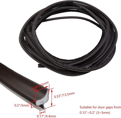 تجريد باب النوافذ بطول 26 قدمًا، ختم باب كيرف من إسفنج البولي يوريثان، ختم باب شريط عازل للصوت للفجوة، ختم تثبيت فتحة البطاقة - مناسب لأخدود 0.12 بوصة ~ 0.2 بوصة (3 ~ 5 مم)، بني in Kuwait