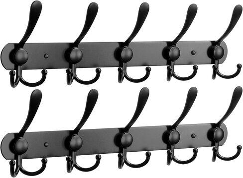 NearMoon Coat Rack Wall Mounted-2 Pack, Heavy Duty Bath Towel Hooks Stainless Steel Robe Hooks Holder, Metal Coat Hook for Towel Coat Hat Key Bathroom Bedroom Hotel Entryway (2 Hooks, Bronze) in Saudi Arabia