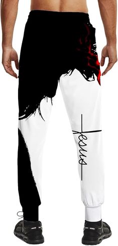 Mens Joggers Sweatpants 3D Print Pants Novelty Graphic Trousers Casual Athletic Sports Joggers with Pockets in Saudi Arabia