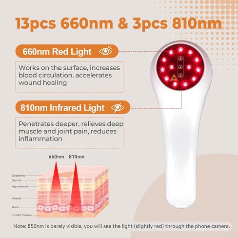 Infra Red Light Therapy Device for Muscle Joint Pain Relief, Handheld Near Infrared Light Treatment Body, Knee, Shoulder, Back, Portable Infrared Therapy at Home Dog, Cat, Horse in Saudi Arabia