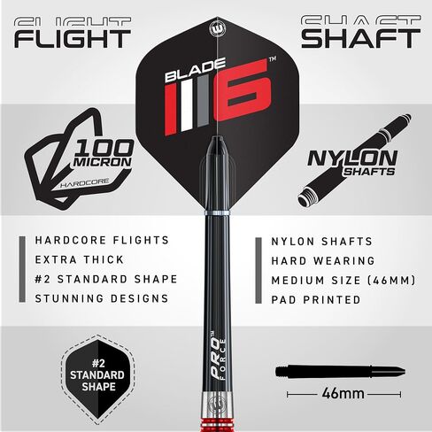 Winmau Darts Advance 500 Series Professional Tungsten Softip Darts Set with Flights and Shafts (Stems) in Saudi Arabia