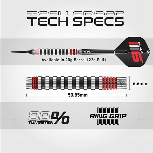 Winmau Darts Advance 500 Series Professional Tungsten Softip Darts Set with Flights and Shafts (Stems) in Saudi Arabia