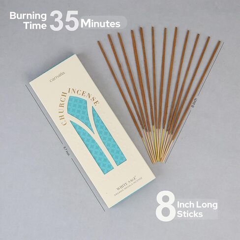 Frankincense & Myrrh Carnatia Church Incence Collection - Pack of 100 Handrolled Masala Sticks | Purifying, Long-Lasting Fragrance for Spiritual Cleansing & Meditation in Saudi Arabia