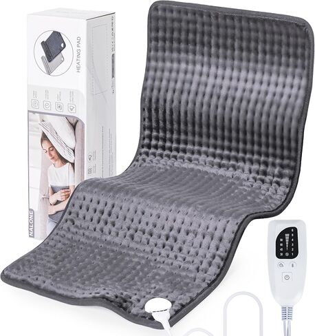 Heating Pad for Period Cramps, 6 Heating Levels Heating Pads for Back Pain Relief, Portable Menstrual Heated Pad for Neck and Shoulders, Auto Shut-Off with 4 Timer, Moist Heat Modes,12x24 Grey in Saudi Arabia