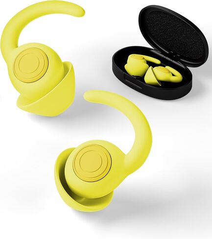 Ear Plugs for Sleeping,Silicone Ear Plugs for Noise Reduction, Sleep, Work, Study&Focus(Yellow) in Saudi Arabia