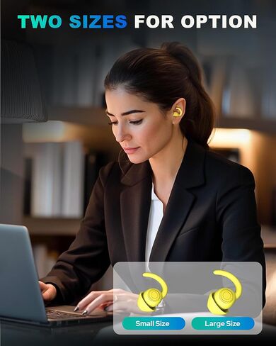 Ear Plugs for Sleeping,Silicone Ear Plugs for Noise Reduction, Sleep, Work, Study&Focus(Yellow) in Saudi Arabia