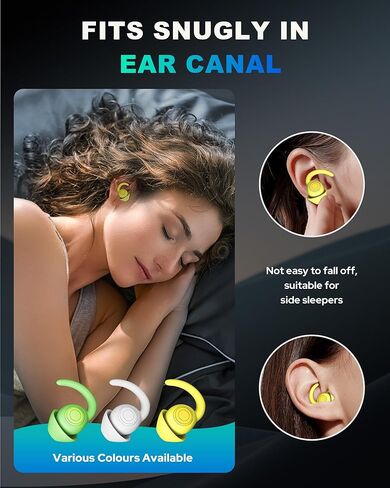Ear Plugs for Sleeping,Silicone Ear Plugs for Noise Reduction, Sleep, Work, Study&Focus(Yellow) in Saudi Arabia