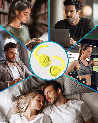 Ear Plugs for Sleeping,Silicone Ear Plugs for Noise Reduction, Sleep, Work, Study&Focus(Yellow) in Saudi Arabia
