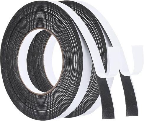 PATIKIL 32.8ft/10m Weather Stripping Door Seal Strip, 2 Roll EVA Foam Seal Tape Self Adhesive Strip 15mm Wide 1mm Thick for Door Window Insulation in Saudi Arabia
