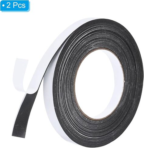 PATIKIL 32.8ft/10m Weather Stripping Door Seal Strip, 2 Roll EVA Foam Seal Tape Self Adhesive Strip 15mm Wide 1mm Thick for Door Window Insulation in Saudi Arabia