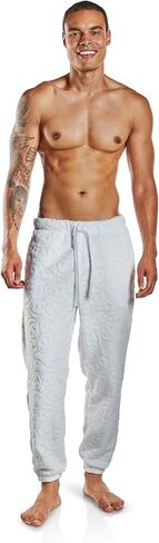 JOE BOXER Tonal Smiley Print Plush Pajama Pants, Mens Joggers PJ Pants, Mens Lounge Pants with Pockets, Mens Pajama Gifts in Kuwait