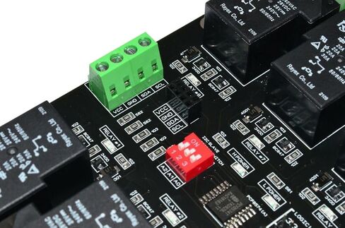 HD30A 8 قناة I2C وحدة التتابع الكهرومغناطيسي 12 فولت PCF8574 اردوينو التوت الثقيلة نوع الصناعية 30A in Kuwait