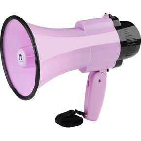MGROLX Portable Megaphone Spearker/Bullhorn-with Built-in Siren/Alarm-Music-30 Watt Power & 800 Yard Range-Sliding Volume Adjustment-Powerful and Lightweight-ER46S