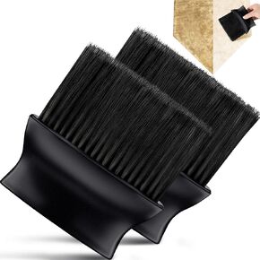 Deekin 2 Pieces Umpire Brush Baseball Home Plate Brush Baseball Umpire Gear with Plastic Handle for Baseball Softball Referee Equipment, Black, 5 x 4.7 x 1.4 Inch