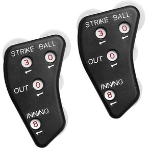 4 Wheel Baseball Umpire Clicker -Black Umpire Indicator Gear -Practical Baseball Counter Clicker for Scorekeeper Recording Outs & Innings Balls