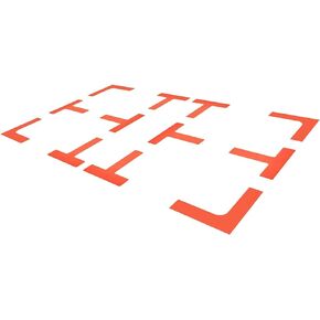 Court Lines Marker Kit Throw Down Markers Create Your Own Mini Pickleball Tennis Court (Red T L Shape)