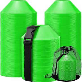 Hanaive 100 Pieces Mini Soccer Cones for Drills 5 Inch Sport Cones Agility Disc Cones with Accessories for Kids Football Training