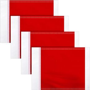 4 Pieces Red Replacement Soccer Corner Flags Referee Flags Soccer Poles Portable Soccer Football Field Corner Flags Soccer Training Equipment for Training Soccer Field Fitness Training and Practice