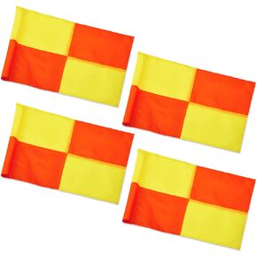 4 Pcs Soccer Referee Flags Portable Big Square Playing Field Corner Flags Referee Linesman Soccer Corner Flags for Soccer Field Soccer Football Track Volleyball Training Match Accessories