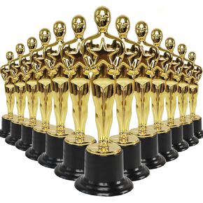 24 Pack 6'' Plastic Gold Star Award Trophies for Party Decorations, Party Favors, School Award, Game Prize, Party Prize and Appreciation Gifts