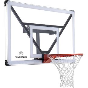 Silverback NXT 54" Wall Mounted Adjustable-Height and Fixed Basketball Hoop with QuickPlay Design