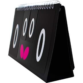 Butterfly Mini Scoreboard III – Extremely Lightweight Mini Scoreboard – Weight: 200g – Size: W22.5 x H13.8cm – Game Scoring Cards 0-5 and Scoring Cards 0-21, Black, White, and Magenta