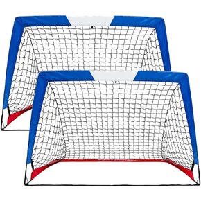 Kids Soccer Goal, Pop Up Soccer Goal Net for Backyard, Set of 2 with Portable Carrying Case