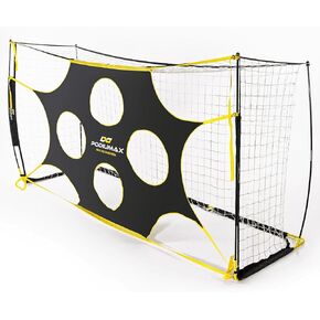 PodiuMax 12' x 6' Soccer Goal Target Nets with Highlighted Scoring Zones, Portable Shooting Practice Equipment