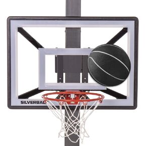 Silverback Junior Youth 33" Basketball Hoop with Lock ‘n Rock Mounting Technology Mounts to Round and Vertical Poles, Black (B8410W)
