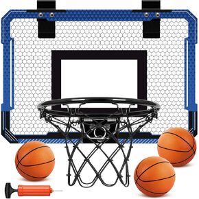 Indoor Mini Basketball Hoop for Kids and Adults - Over The Door Basketball Hoop with Balls, Mini Hoop for Door Wall Office Bedroom, Basketball Toys for Boys Girls Teens
