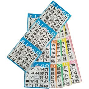 بطاقات ألعاب بينجو الورقية - 3 بطاقات - 5 أوراق - 100 كتاب من 5 أوراق