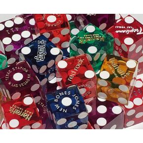 Cyber-Deals Authentic Las Vegas & Nevada Casino Table-Played Craps Dice 19mm - Randomly Bundled Pairs