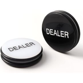GSE Games & Sports Expert 3" Professional Dealer Button, Casino Grade Acrylic Poker Button for Gambling Card Games, Texas Hold'em, Poker Nights, Tournaments