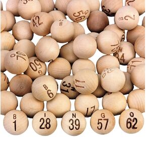 كرات البنغو الخشبية من S&S في جميع أنحاء العالم. كرات بينجو بقطر 7/8 بوصة فقط. كرات بينجو بديلة. (عبوة من 75 قطعة)