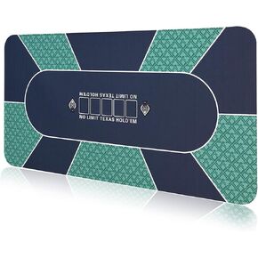 FURUISEN 70 × 35 بوصة سجادة بوكر تكساس هولدم للطاولة، سطح طاولة بوكر محمول مع سطح ممتاز ناعم، تقليل الضوضاء، وحقيبة حمل لألعاب البوكر الاحترافية وألعاب الكازينو in Kuwait