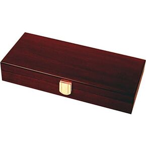 DA VINCI Mahogany Wood Poker Case with 100 Chip Capacity (Chips not Included)