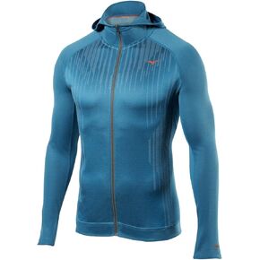 Mizuno Running Men's Breath Thermo Double Full Zip Hooded Top