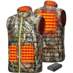 TIDEWE Men’s Heated Vest with Battery Pack, Lightweight Vest for Hunting/Hiking