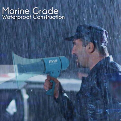 مكبر صوت محمول من PYLE PA Bullhorn - صفارة إنذار مدمجة، تحكم في مستوى الصوت قابل للتعديل 50 وات في نطاق 1200 ياردة، مثالي لأي رياضة في الهواء الطلق، أو مشجعي التشجيع والمدربين، أو لتدريبات السلامة in Kuwait