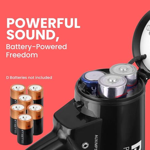 Pyle Portable Megaphone Speaker PA Bullhorn - Built-in Siren, 40W Adjustable Vol Control & 1000 Yard Range, Ideal for Any Outdoor Sports, Cheerleading Fans Coaches & Safety Drills, Black - PMP43IN in Saudi Arabia