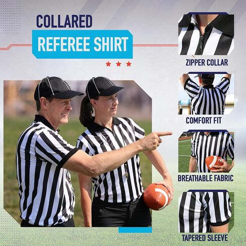 Murray Sporting Goods Men’s Referee Shirt Collared | Official Mens Ref Shirt Jersey Short Sleeve - Football Halloween Costume in Saudi Arabia