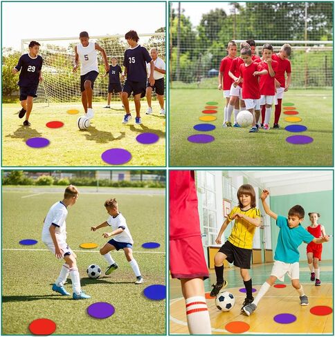 Spot Markers 10 Inch Non Slip Rubber Agility Markers Flat Field Cones Floor Dots for Soccer Basketball Sports Speed Agility Training and Drills (8PCS) in Kuwait
