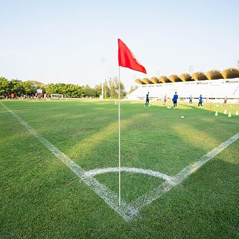 أعلام ركن كرة القدم SAWHOX، مجموعة من 10 أعلام زاوية لملعب كرة القدم مقاس 67 بوصة وأعمدة خفة الحركة لكرة القدم والرجبي والهوكي الميداني in Kuwait