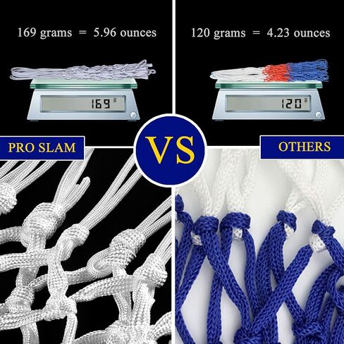 ProSlam Premium Quality Professional Heavy Duty Basketball Net Replacement - All Weather Anti Whip,Fits Standard Indoor or Outdoor 12 Loops Rims12 Loops in Saudi Arabia